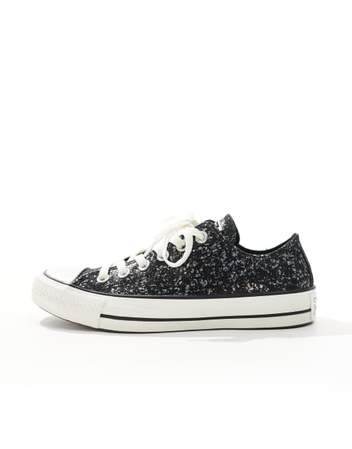 Black Converse Glitter Shoes store for Prom or Wedding Formal Sneaker