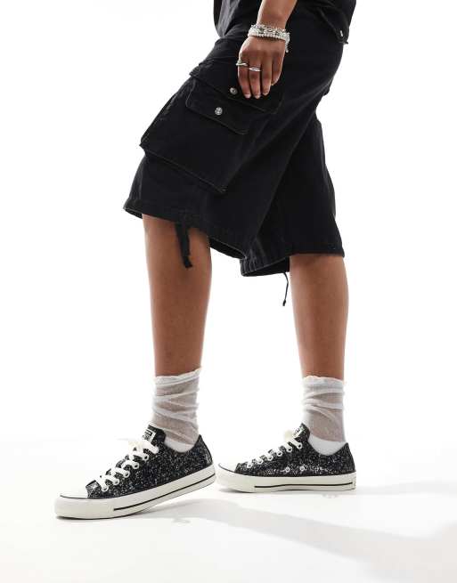 Converse Chuck Taylor All Star Glitter sneaker in black