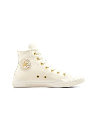 Converse - Chuck Taylor All Star Gold - Sneaker in Reiherweiß/Reiherweiß/Gold-Braun