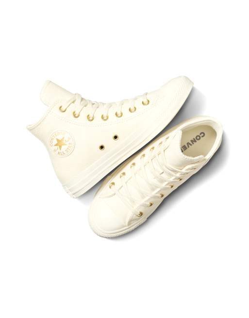 Converse Chuck Taylor - All Star Gold - Sneakers in wit en goud, 2 van 4