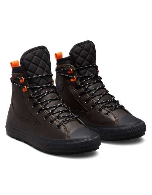 Converse Chuck Taylor All Star Hi All Terrain leather sneaker boots in brown |