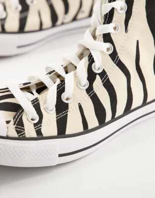 converse womens chuck taylor all star hi zebra trainer