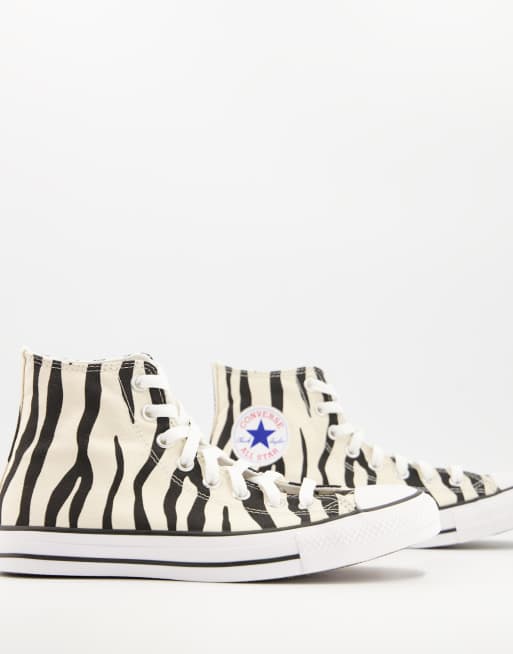 Converse - Chuck Taylor - All Star Hi Archive - Sorte sneakers med zebraprint, 2 af 4