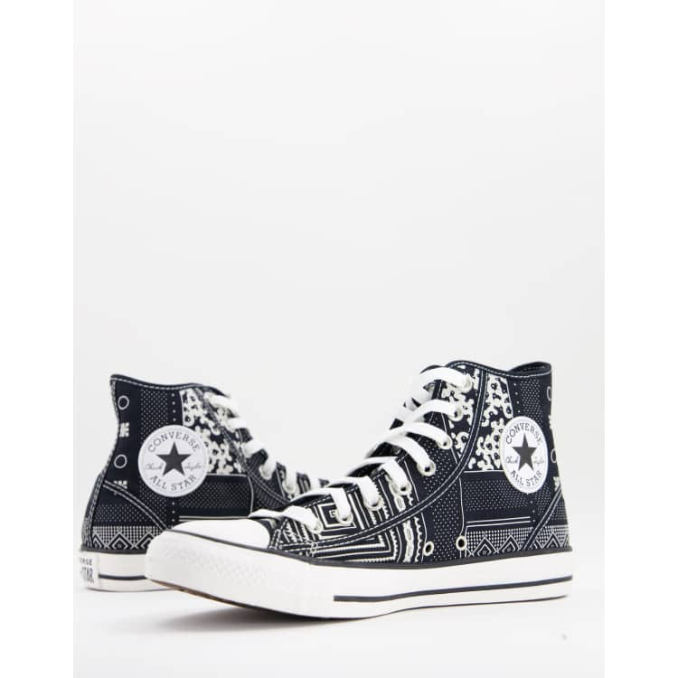 Converse best sale noir motif