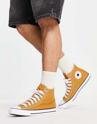 Converse Chuck Taylor All Star Hi Baskets montantes Jaune moutarde ASOS