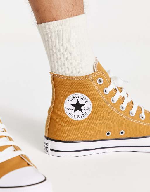 Converse haute jaune femme best sale