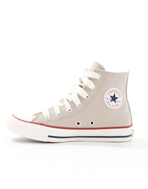 Converse – Chuck Taylor All Star Hi – Beige sneakers med grova skosnören, 2 av 5