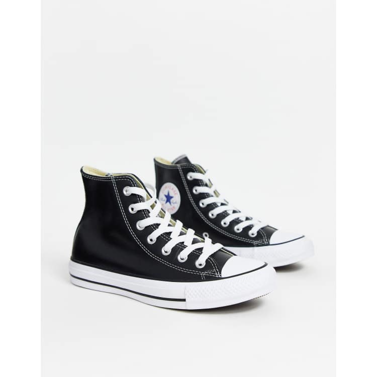 Converse star leather on sale trainers