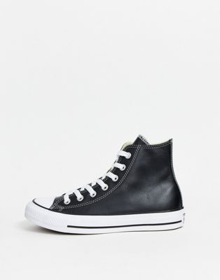 converse all star shoes black leather