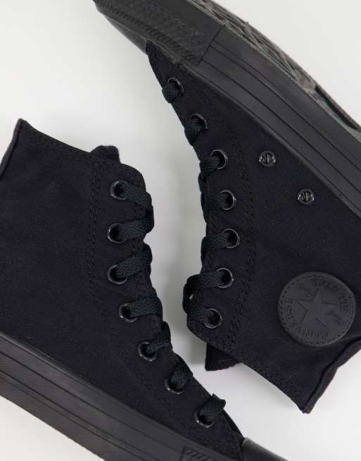 Converse Chuck Taylor All Star Hi black monochrome sneakers ASOS