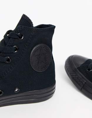 all star hi canvas black