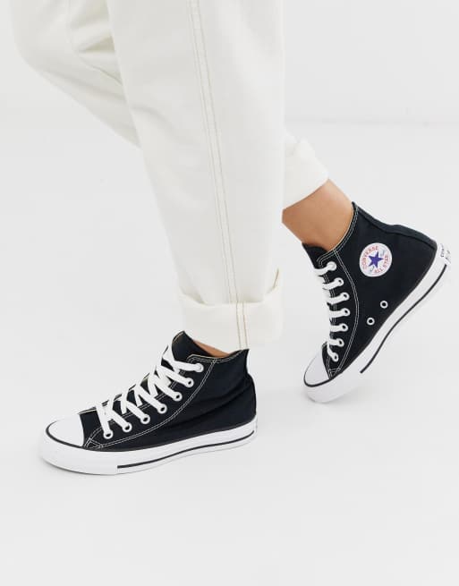 Converse Chuck Taylor All Star Hi canvas sneakers in black