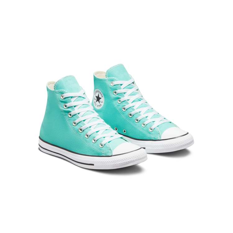 Teal converse shop high tops