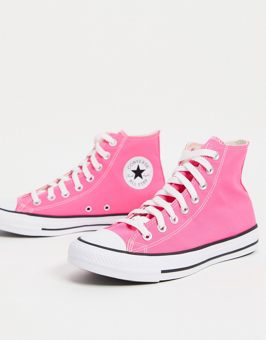 Converse Chuck Taylor All Star Hi canvas sneakers in hyper pink