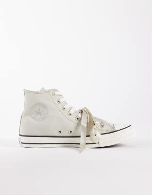 Converse Chuck Taylor All Star Hi Canvas Sneakers In Neutral