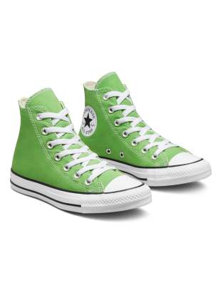 Converse Chuck Taylor All Star Hi canvas sneakers in virtual matcha | ASOS