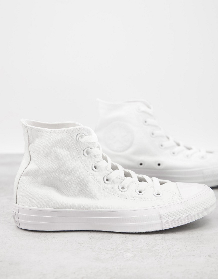 Converse Chuck Taylor All Star Hi Canvas Sneakers In White Mono