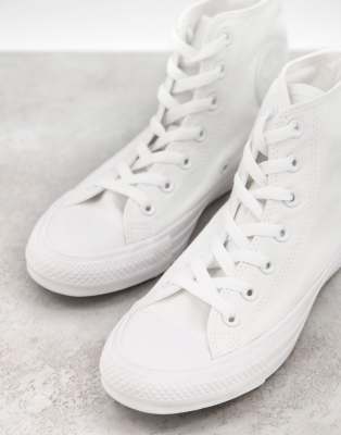 all star low white mono canvas
