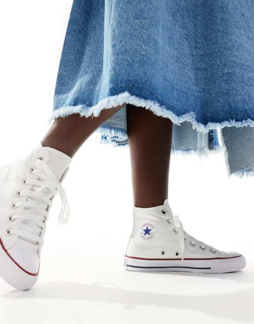 Converse Chuck Taylor All Star Hi canvas sneakers in white