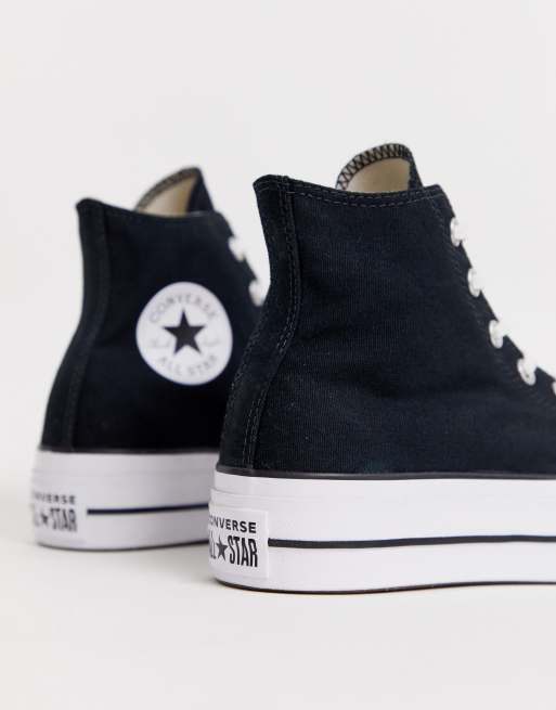 Converse Chuck Taylor - All Star Hi - Canvas sneakers met plateauzool in zwart, 3 van 4