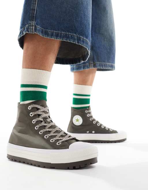 Converse – Chuck Taylor All Star Hi City Trek – Khakifärgade sneakers med höga skaft