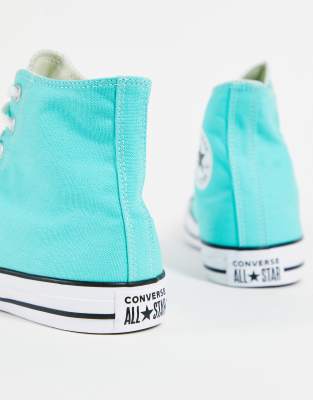 electric aqua converse