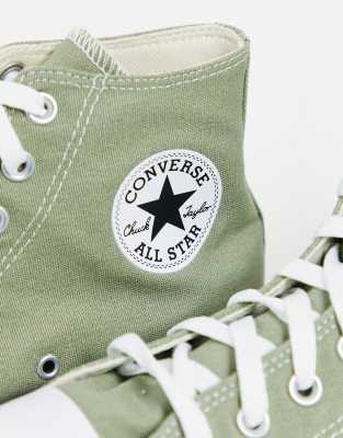green khaki converse