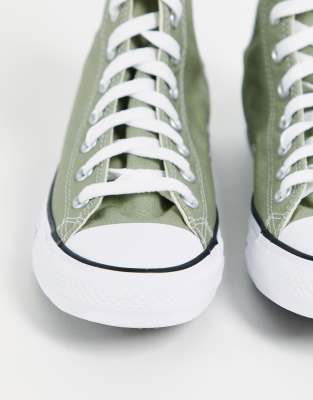 green khaki converse