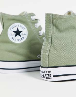 green khaki converse