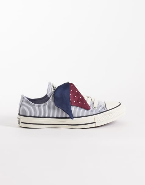 Converse Chuck Taylor - All Star Hi Club House - Blå og hvide sneakers med striber - view 1