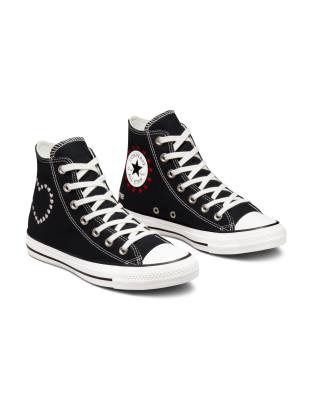 Converse Chuck Taylor All Star Hi Crafted With Love Embroidered Canvas Sneakers In Black In Black