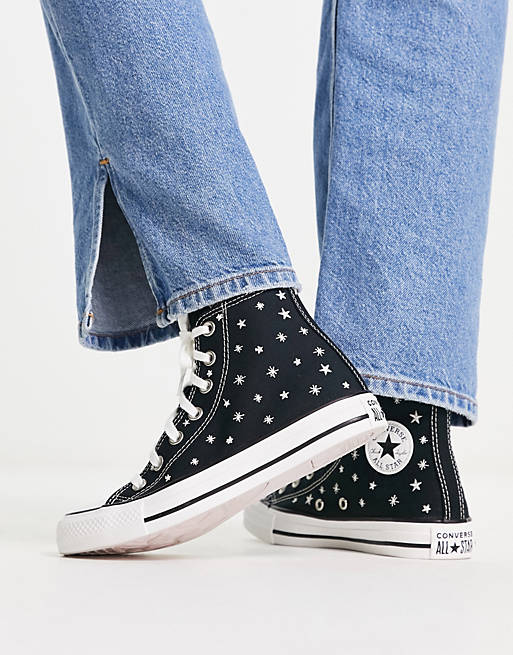 Converse Chuck Taylor All Star Hi Crystal Energy trainers in black | ASOS