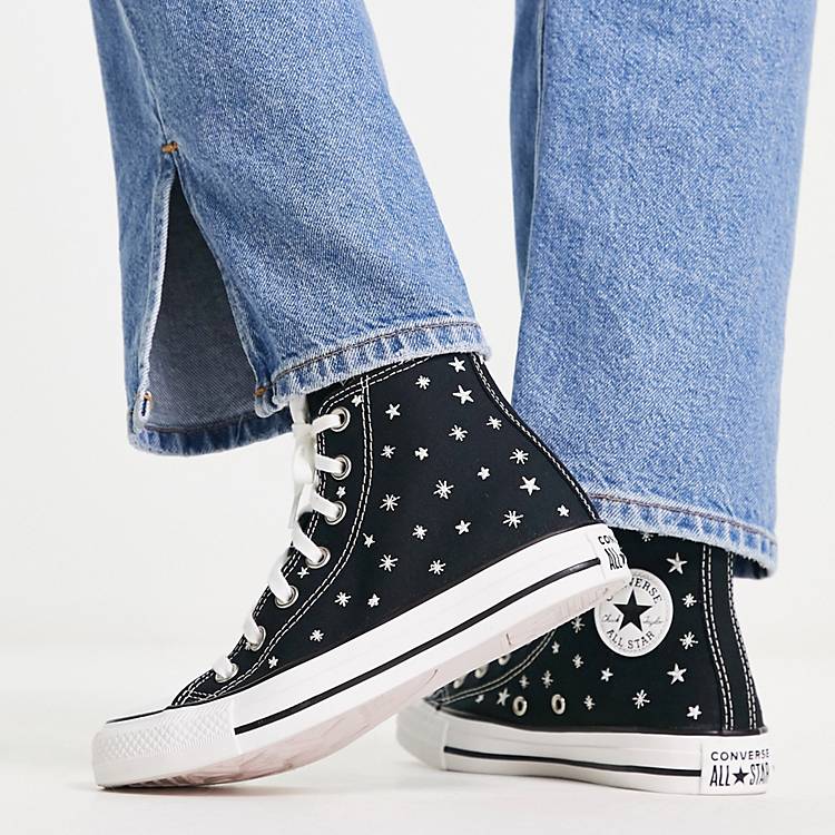 Converse Chuck Taylor All Star Hi Crystal Energy trainers in black | ASOS