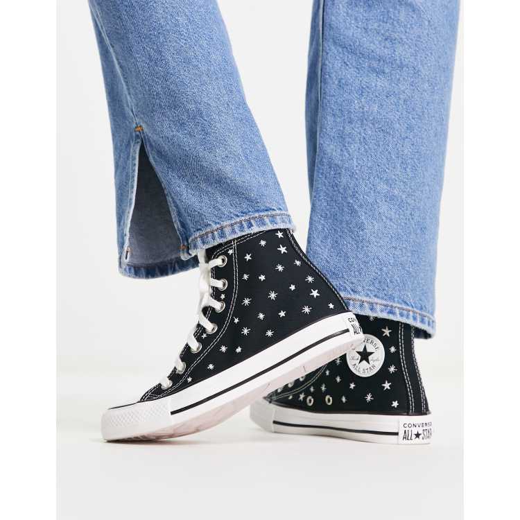 Black converse store with stars