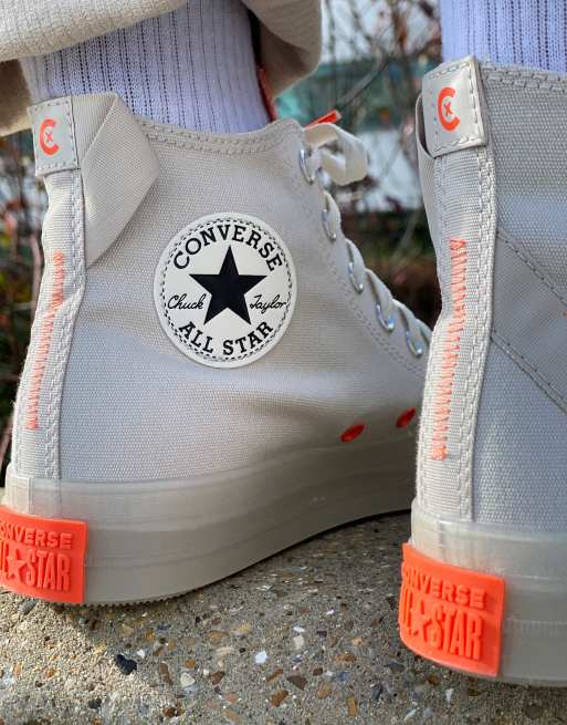 Converse Chuck Taylor All Star Hi CX comfort stretch canvas sneakers in desert sand, 4 of 4