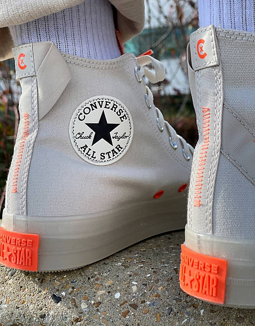 Converse Chuck Taylor All Star Hi CX comfort stretch canvas trainers in  desert sand | ASOS