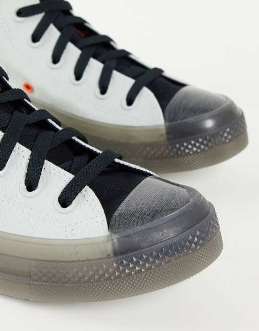 Grey and black outlet converse