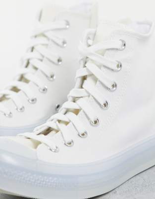 stretchy white converse