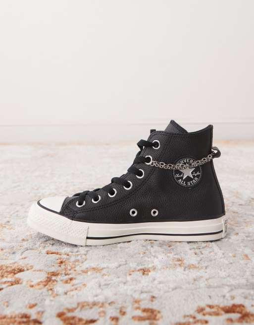 Converse – Chuck Taylor All Star Hi – Czarne buty sportowe z łańcuszkiem, 2 z 5