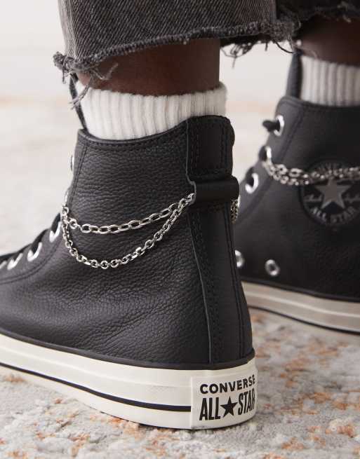 Converse – Chuck Taylor All Star Hi – Czarne buty sportowe z łańcuszkiem, 4 z 5