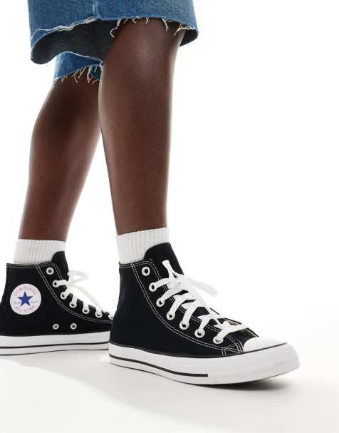 Converse – Chuck Taylor All Star Hi – Czarne płócienne sneakersy - view 1