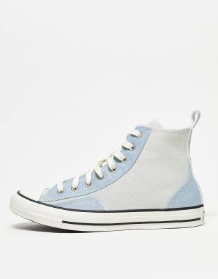 Blue on sale jean converse