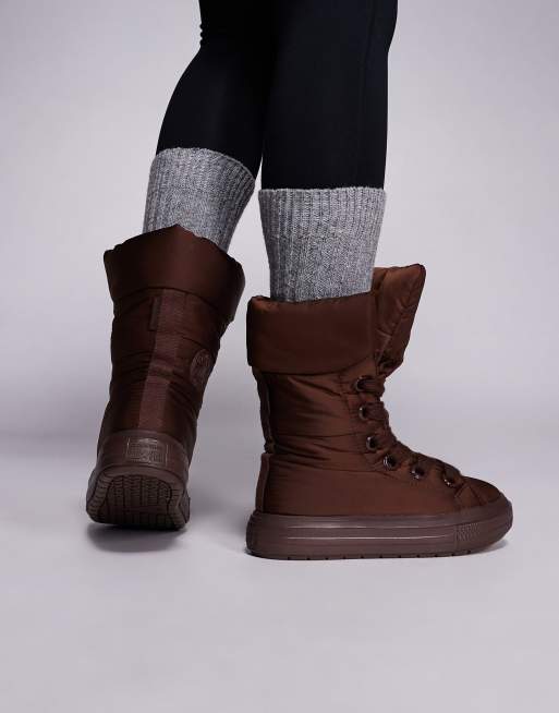 Converse Chuck Taylor All Star Hi Elements boots in brown, 3 of 5