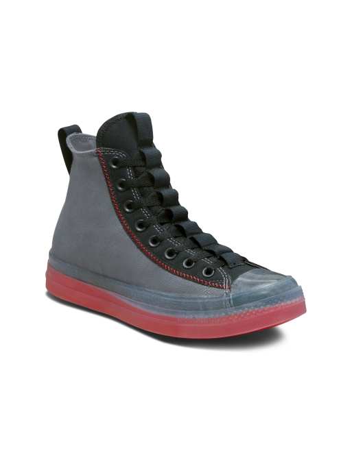 Gray and on sale red converse