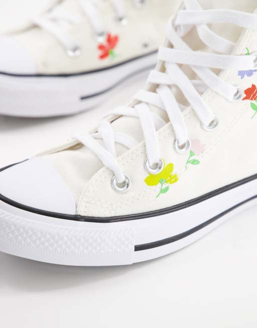 Converse Chuck Taylor All Star Hi Garden Party sneakers in egret