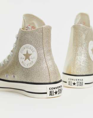 gold converse glitter