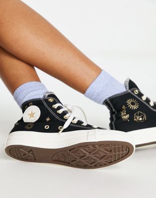 black festival chuck taylor all star sneakers