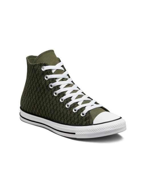 Dark green chucks sale