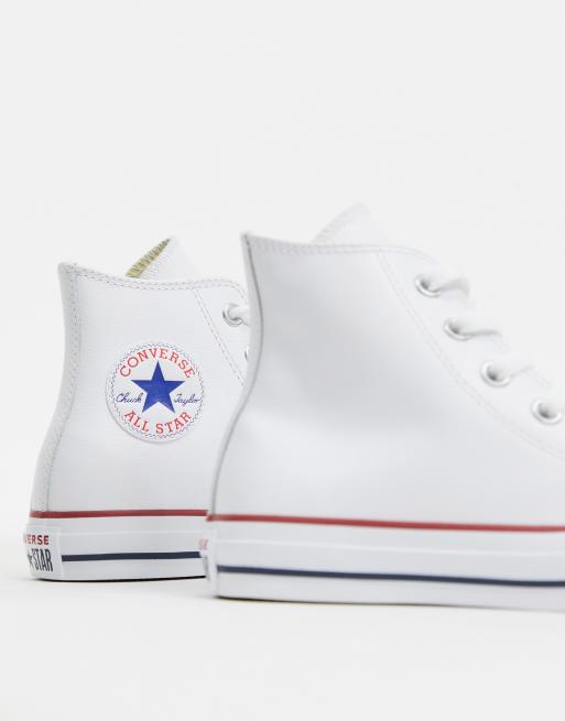 Converse Chuck Taylor - All Star Hi - Hvide sneakers i læder, 4 af 4