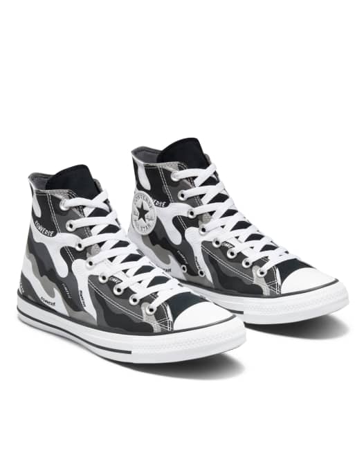 Black shop camo converse